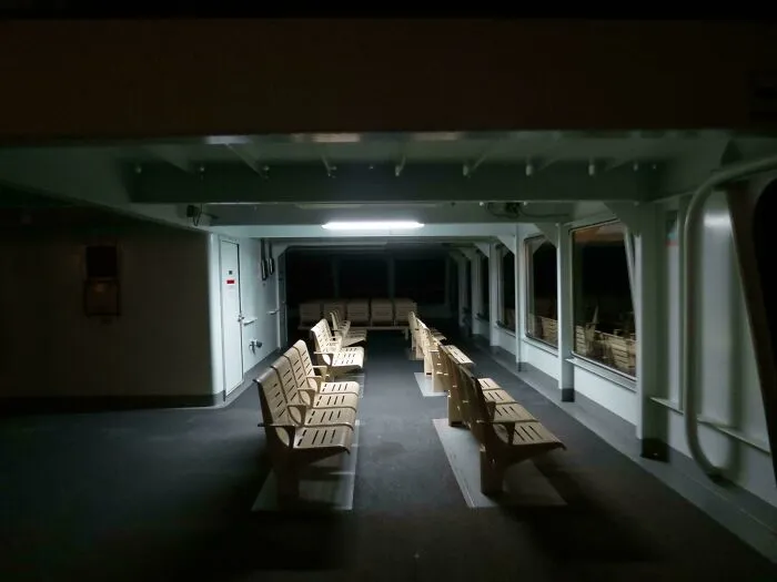 Seattle Ferry At Midnight