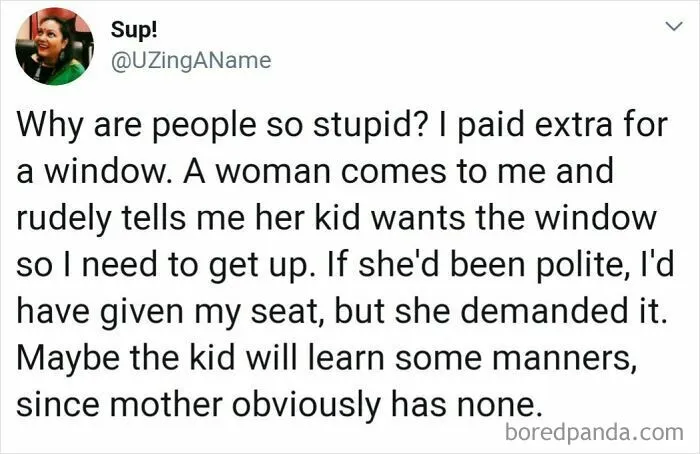 Give Your Seat To My Son!