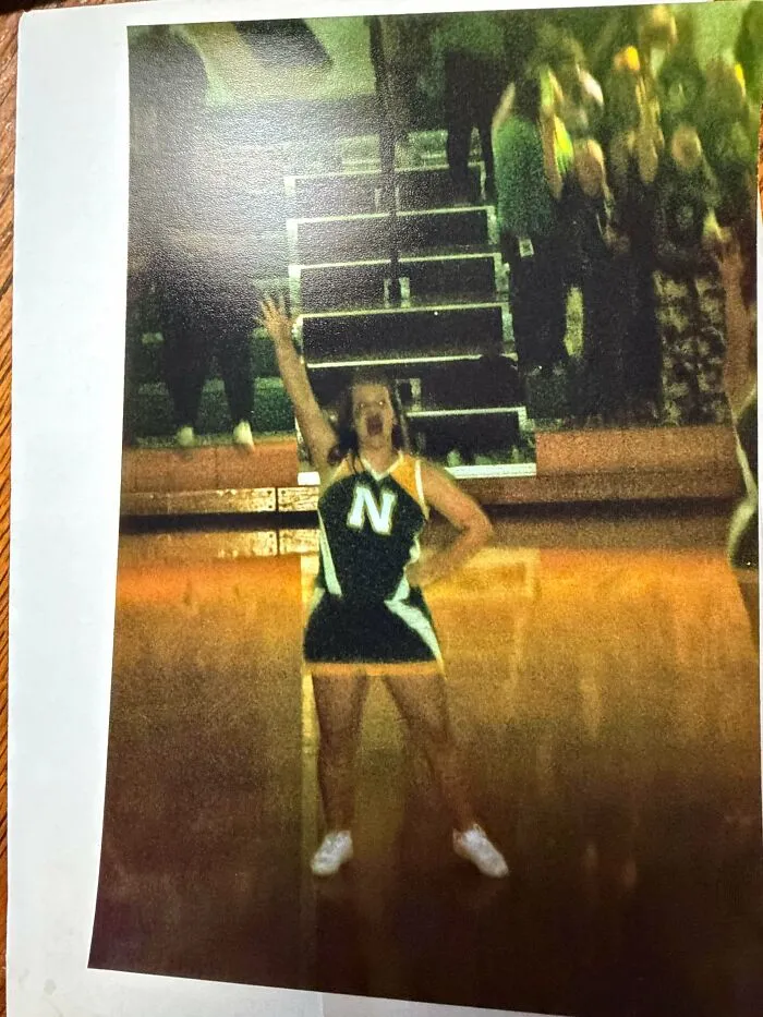 My Girlfriend’s Grandmother Found Some Old Pictures From When My GF Did Cheer In School. This One Developed Weird And Came Out Absolutely Terrifying