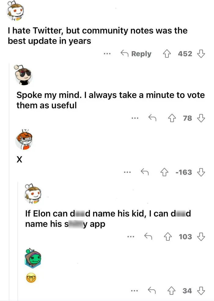 Downvoted For “Correcting” Twitter To X 😂