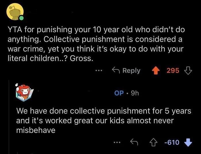 On A Post About A Parent Punishing Both Of Their Daughters For One Of Them Disabling Parental Controls