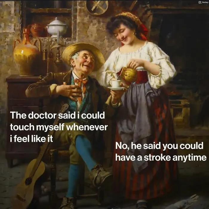 37 New Funny Edits By Varkey That Give Classical Paintings A Hilarious Modern Twist