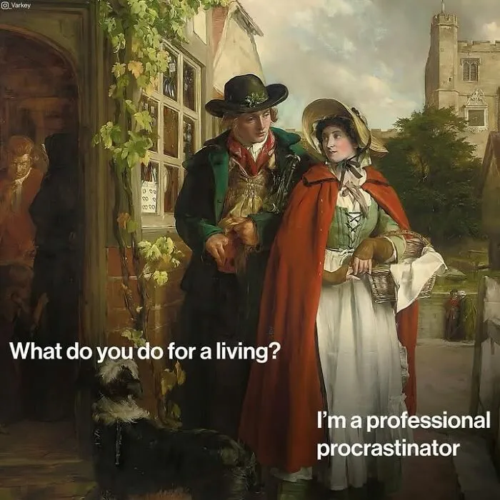 37 New Funny Edits By Varkey That Give Classical Paintings A Hilarious Modern Twist