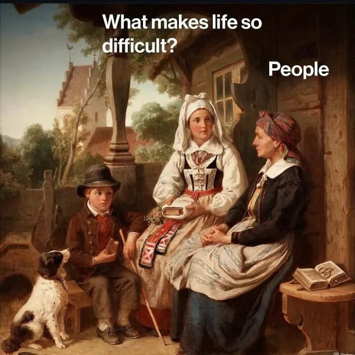 37 New Funny Edits By Varkey That Give Classical Paintings A Hilarious Modern Twist