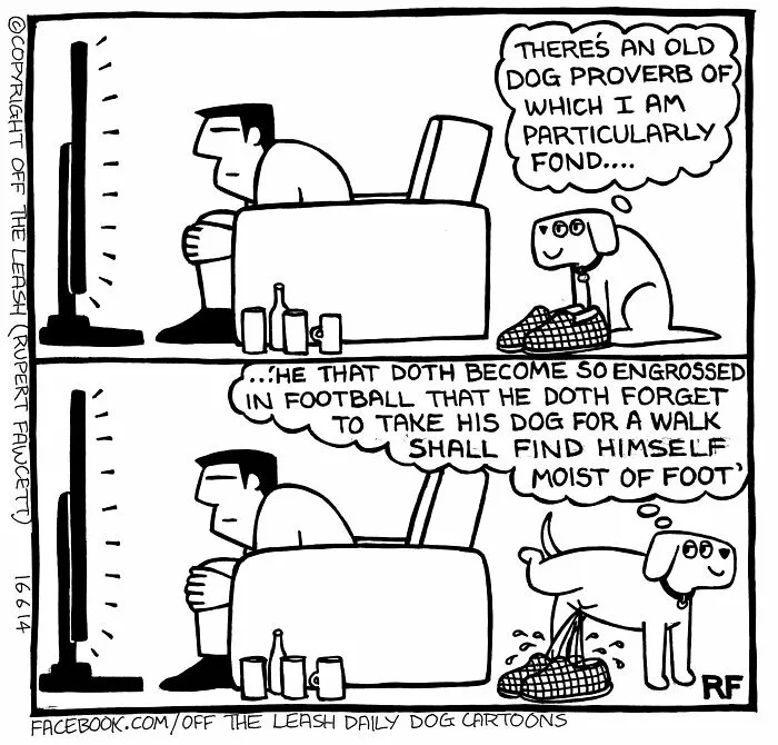 If You’re A Dog Owner, These 25 New “Off The Leash” Cartoons Might Totally Hit Home
