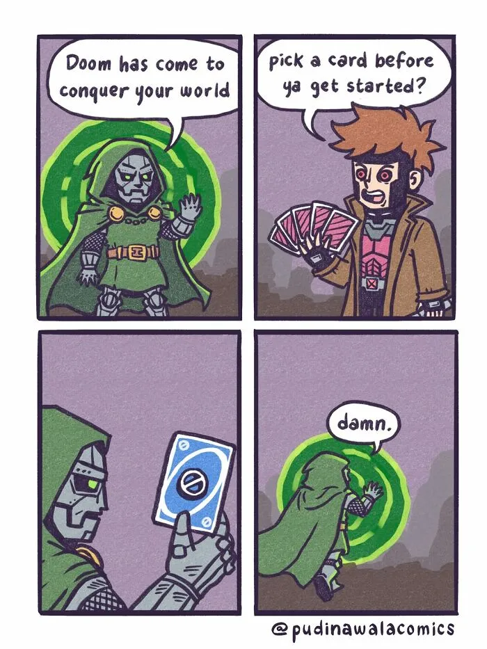20 Funny Pop Culture Comics That Take Familiar Characters Out Of Their Usual Stories