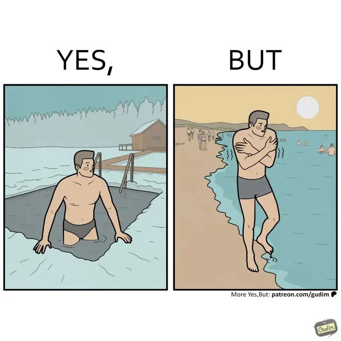 “Yes, But”: 24 New Comics By This Artist That Expose The Weird Logic Of Modern Life