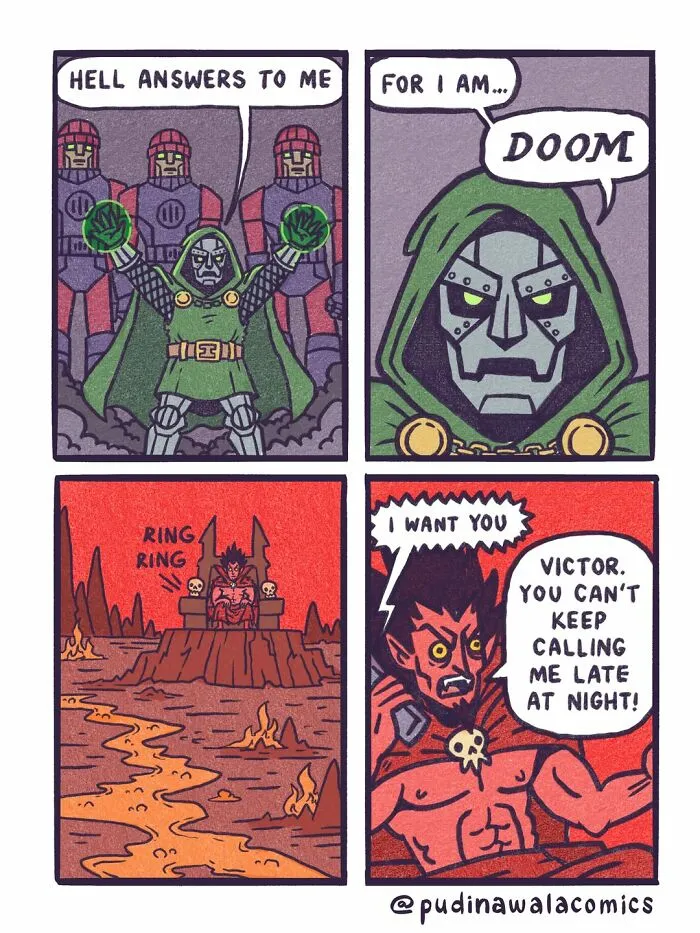 20 Funny Pop Culture Comics That Take Familiar Characters Out Of Their Usual Stories