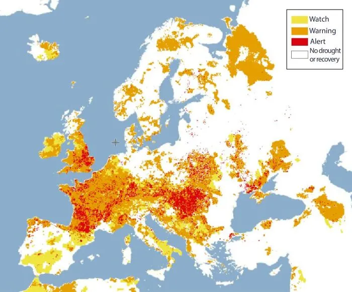 Current Drought Situation In Europe (2026 July)