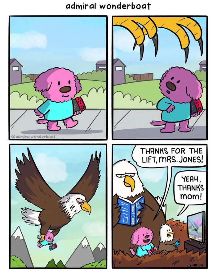 32 New Funny Comics About Life That Occasionally Take A Darkly Humorous Turn By This Artist