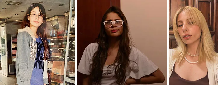 Side-by-side photos showing a young woman changed for the better over time, from childhood to adulthood.