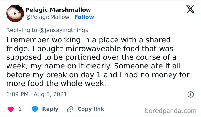 People Share Their Sad Office Food Thief Stories That Changed Them Forever