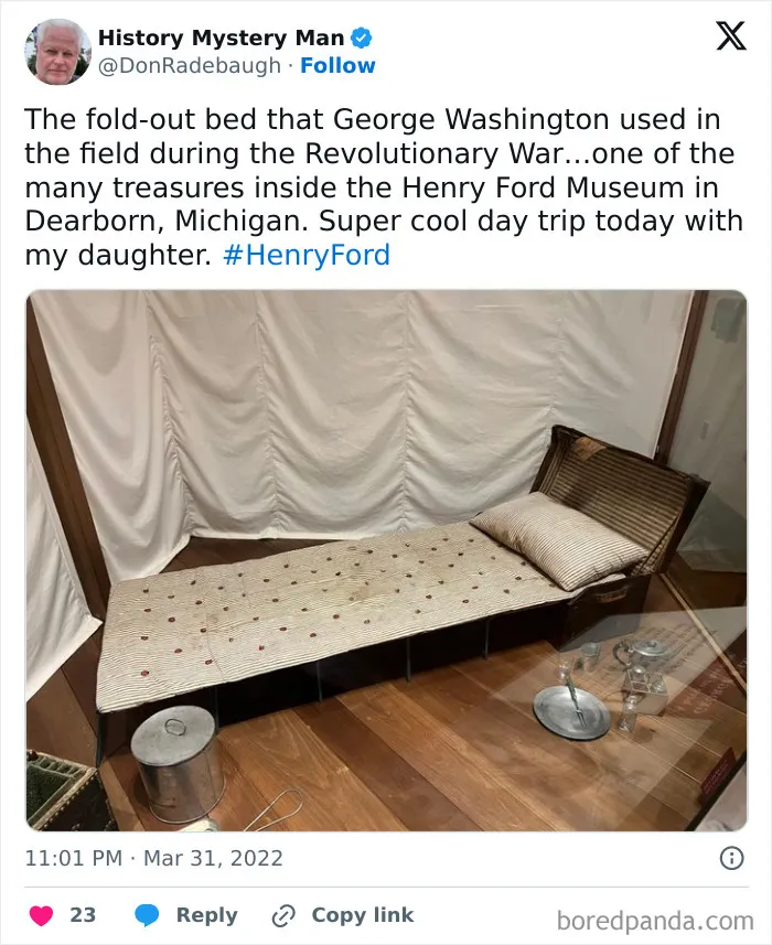 The Fold-Out Bed That George Washington Used In The Field During The Revolutionary War