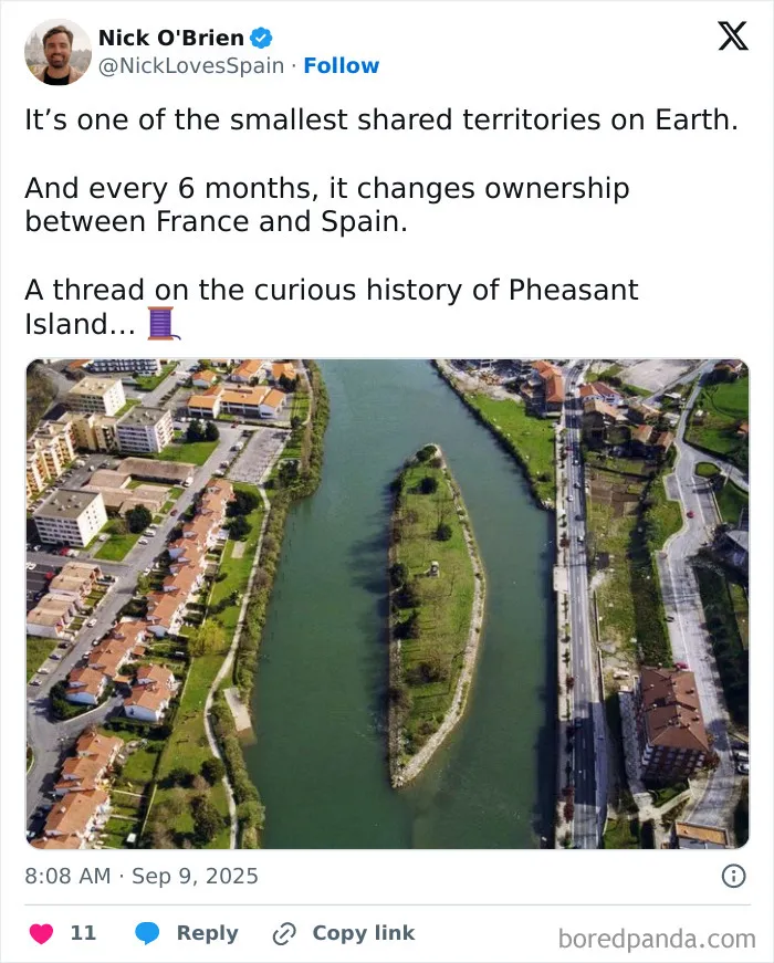 Pheasant Island: The Border That Switches Countries Twice A Year