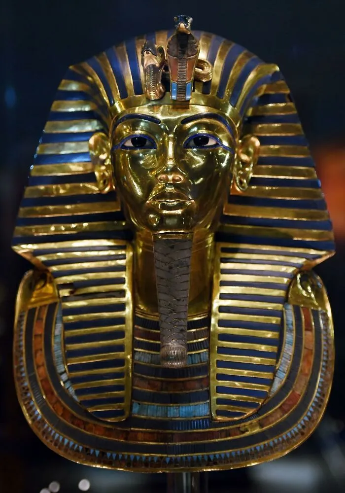 The Golden Death Mask Of Tutankhamun, C. 1323 Bce, Egyptian Museum, Cairo
