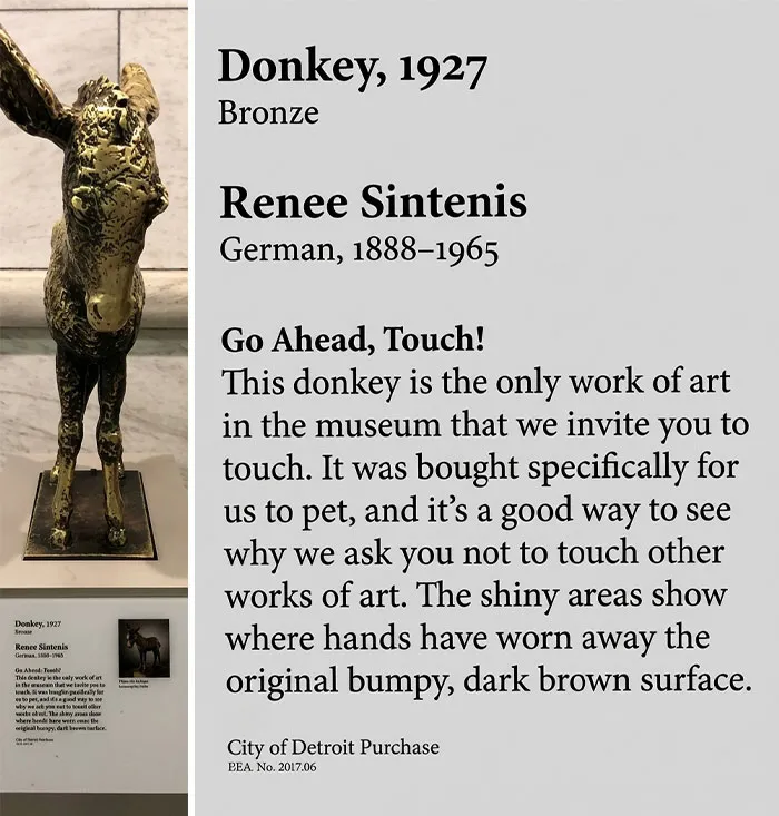 Donkey Statue At The Detroit Institute Of Arts