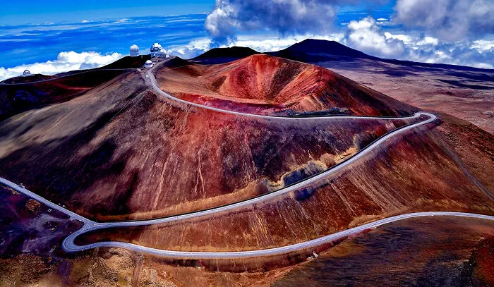 Mauna Kea Volcano And Observatory, Hawaii From The Series 'Patterns Of The Earth From The Air' By Stuart Chape