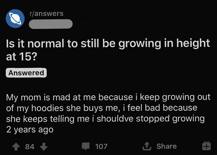 Mum Is Angry At Her Child For Growing