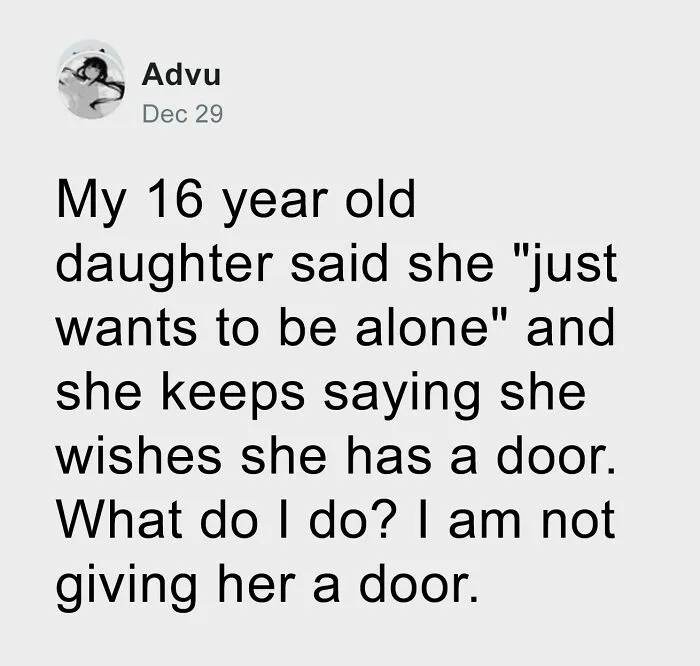 I Wonder Why The Kid Needs A Door