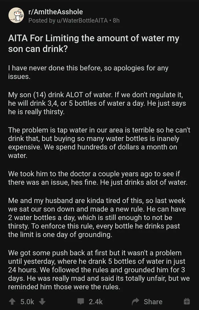 Limiting The Amount Of Water Your Child Can Drink