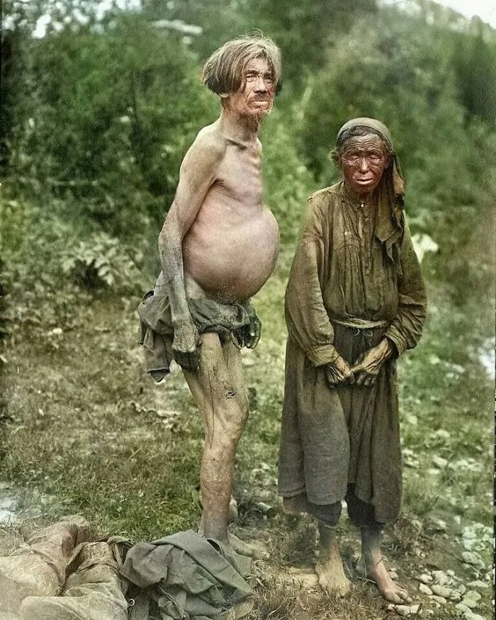 An Old Man And An Old Woman. Mountain Shoria. Altai, 1913