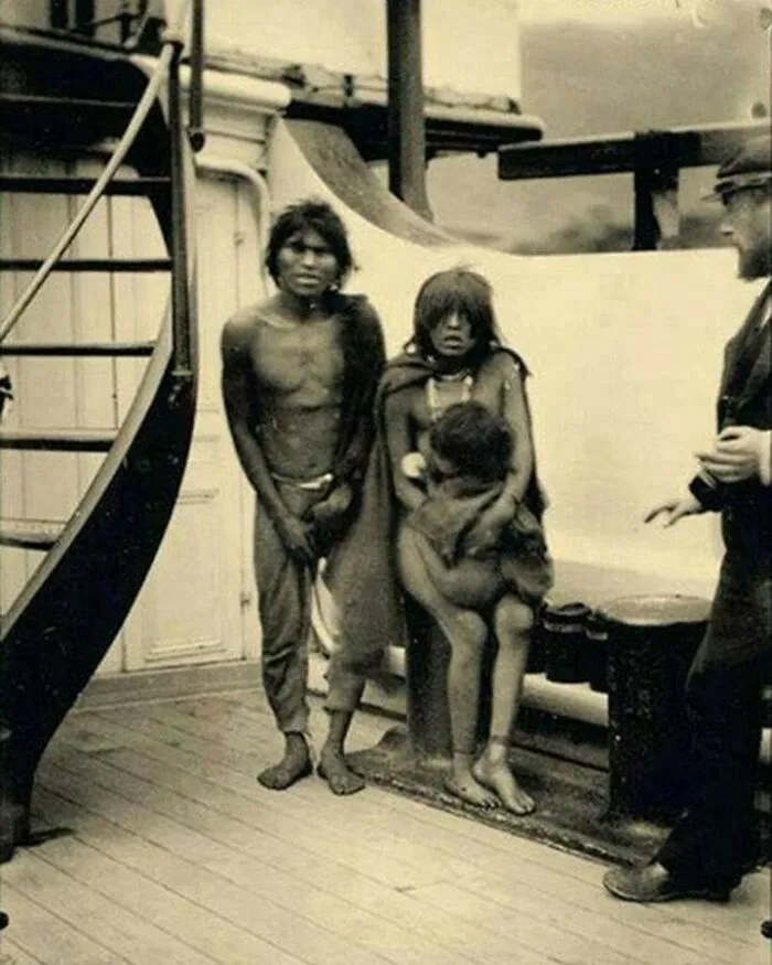 Selknam Natives (Native From Chile) En Route To Europe For Being Exhibited As Animals In Human Zoos, 1899
