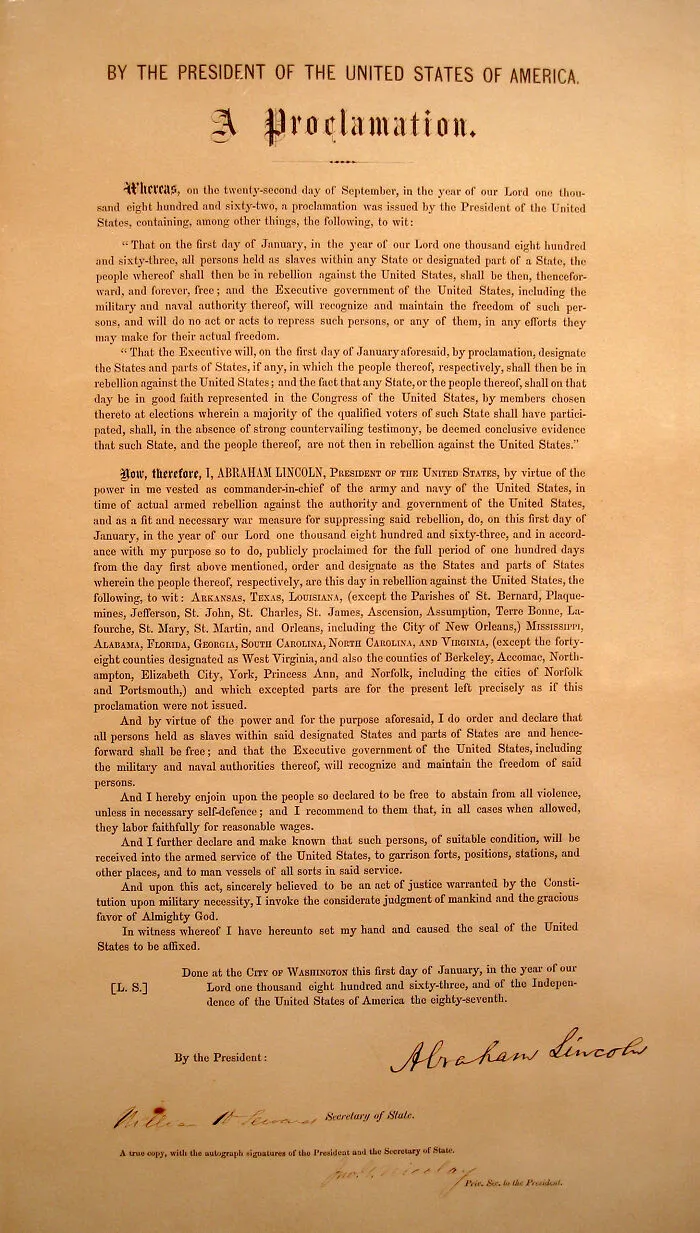 $3.77 Million, Lincoln’s Emancipation Proclamation (Leland-Boker)