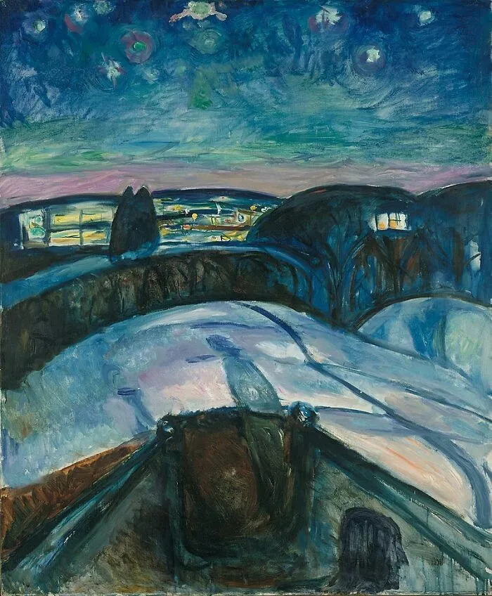 Starry Night By Edvard Munch (1922–1924)