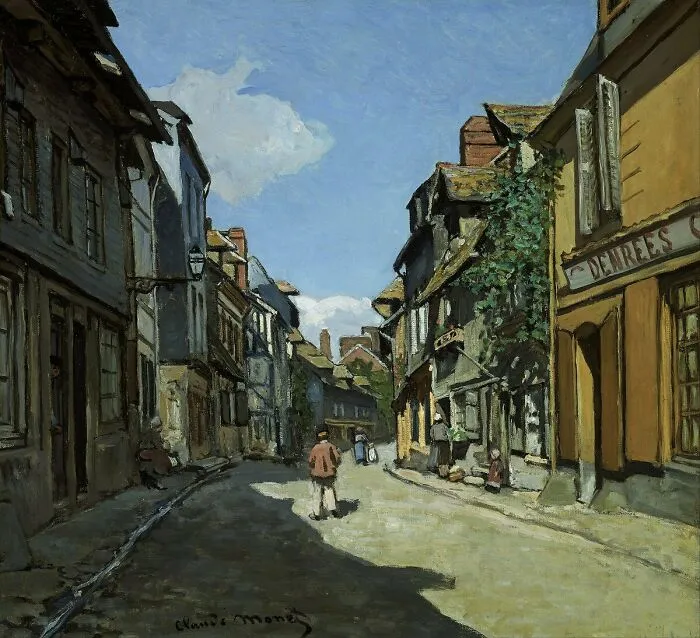 Rue De La Bavole, Honfleur By Claude Monet (1864)