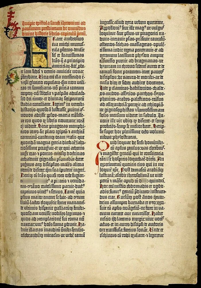 $5.39 Million, Gutenberg Bible (Estelle Doheny Copy, Vol. I)
