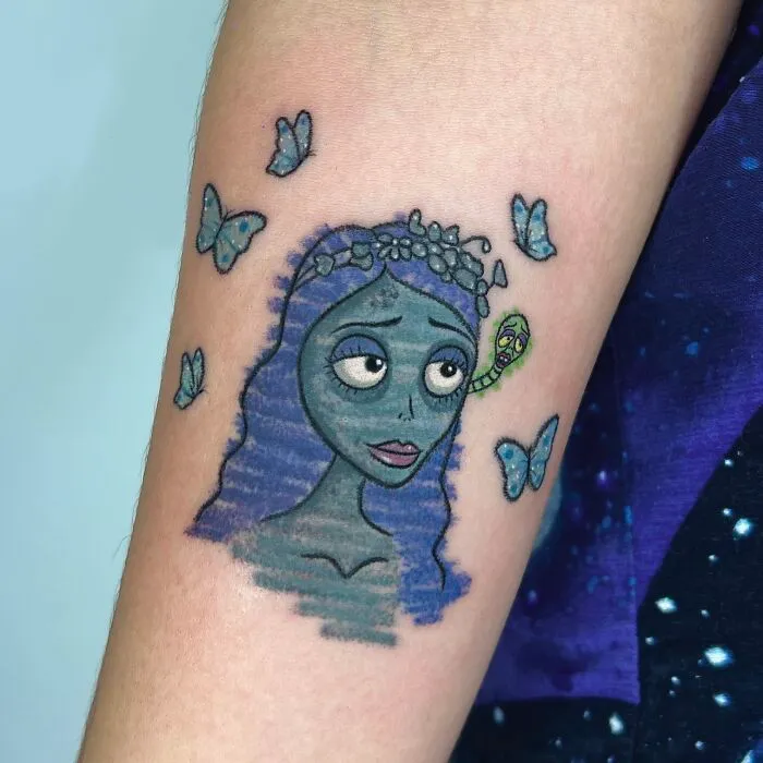 30 Tattoos By This Artist That Look Like They Were Scribbled With Pastel Crayons