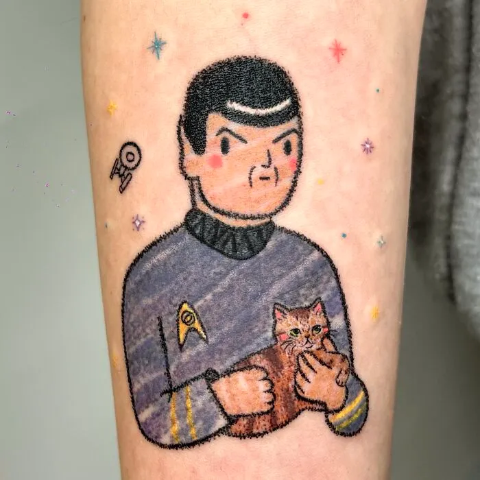 30 Tattoos By This Artist That Look Like They Were Scribbled With Pastel Crayons
