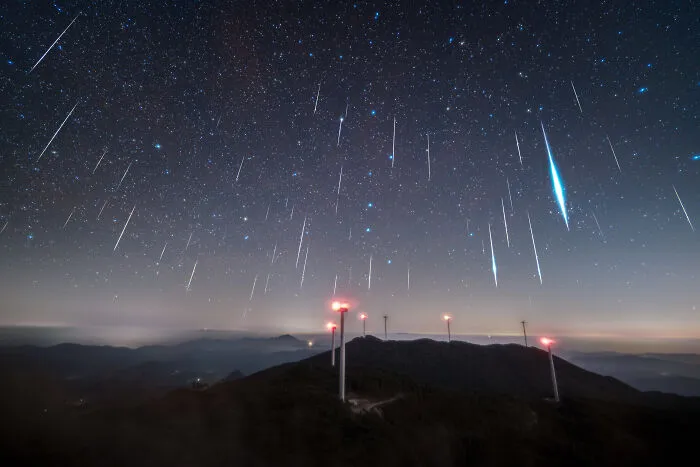 “Meteor Shower Over The Big Dipper” By Zhipu Wang