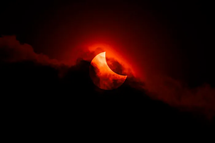 “Moody Partial Solar Eclipse” By James Mcbeath