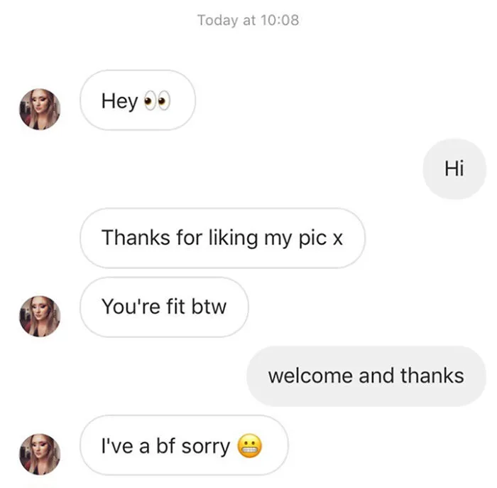 This Person Who Started A Convo Just To Say That They Have A Boyfriend