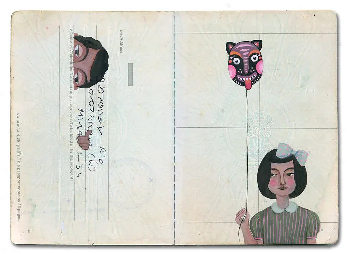 16 Beautiful Paintings Created Inside This Artist's Late Father's Passport