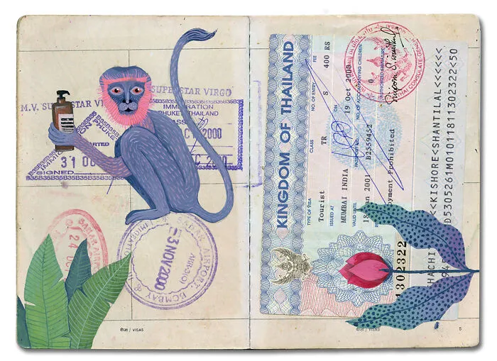 16 Beautiful Paintings Created Inside This Artist's Late Father's Passport