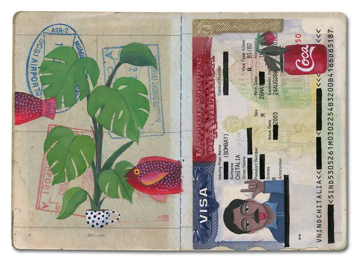 16 Beautiful Paintings Created Inside This Artist's Late Father's Passport