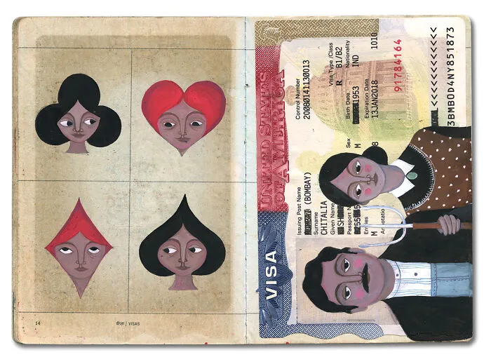 16 Beautiful Paintings Created Inside This Artist's Late Father's Passport
