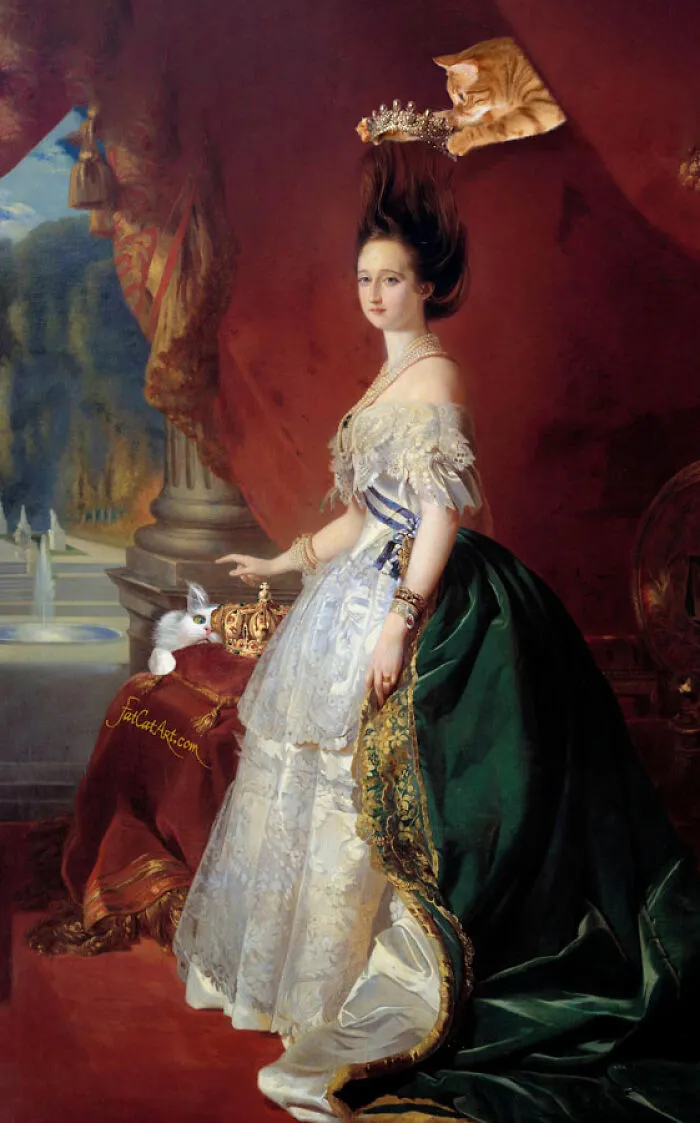 “Portrait Of Empress Eugénie, With Her Jewelry Stolen By Cat Burglars In Louvre”