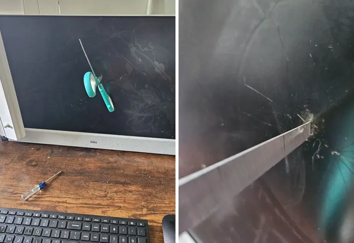 8 Year Old Cousin Stabbed My 300 Dollar All In One Computer When I Refused To Let Him Use It