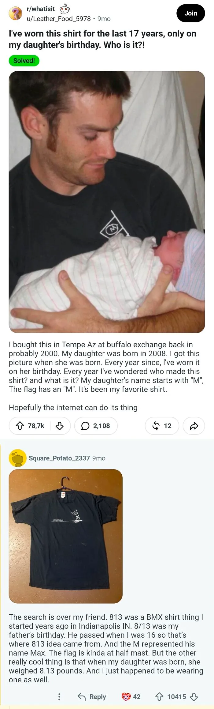 Father Wanted To Know Where His Shirt Was From That He Would Wear On His Daughters Birthday For 17 Years Straight, Then This Happened, It's Honestly So Heartwarming ☺️