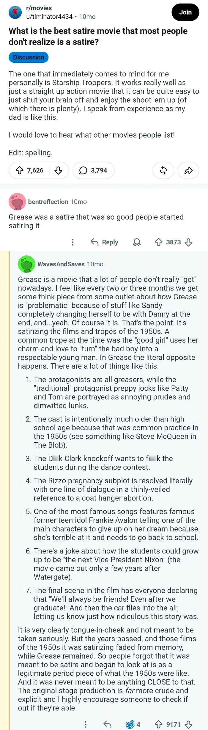 U/Wavesandsaves Shares The Satire Of The Movie Grease