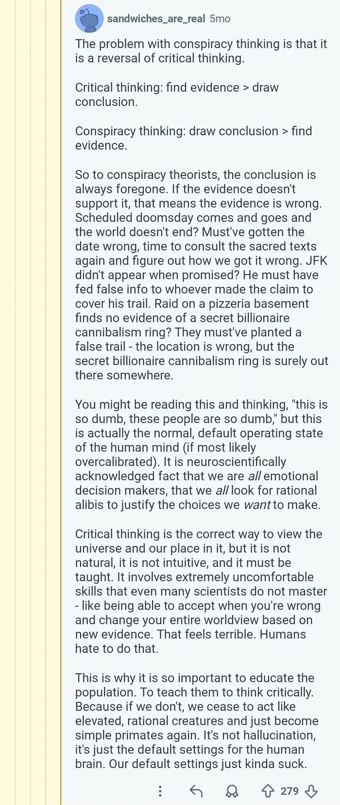 /U/Sandwiches_are_real Describes The Differences Between Critical Thinking And Conspirational Thinking