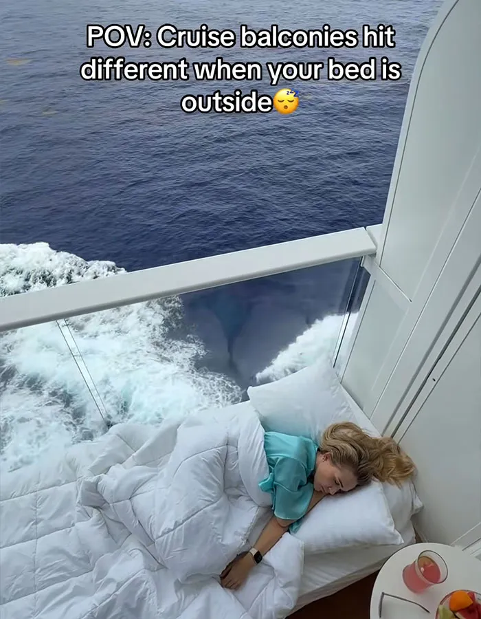 A Couple’s Peaceful Sleep On A Cruise Balcony Ended Up In An Unexpected Debate Online 