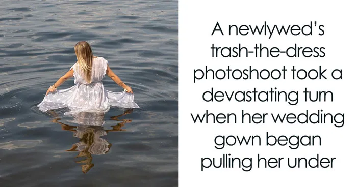 Wedding Gown Gets Too Soaked With Water During A River Photoshoot, Bride Drowns Within Minutes