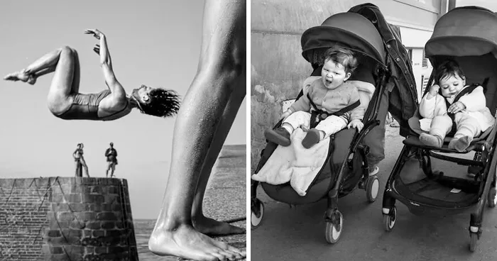 39 Perfectly Timed Street Photos By Gaspard Claude That Reveal The Paris Most People Never See