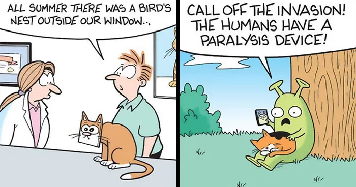 36 New Comics That Capture The Odd Little Habits Every Cat Owner Knows
