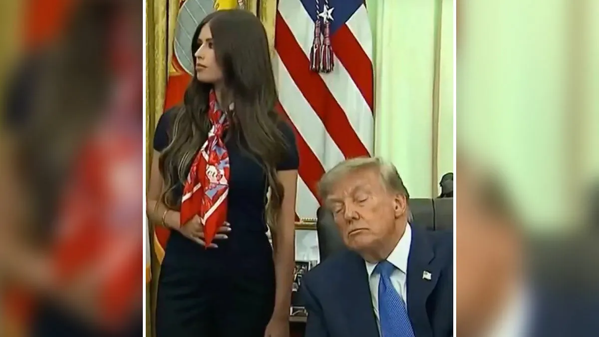 Mystery Woman Behind Trump Goes Viral After One Strange Gesture Sparks A Wild Theory