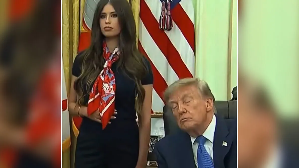 Mystery Woman Behind Trump Reveals Real Reason For Strange Gesture After It Sparked A Wild Theory